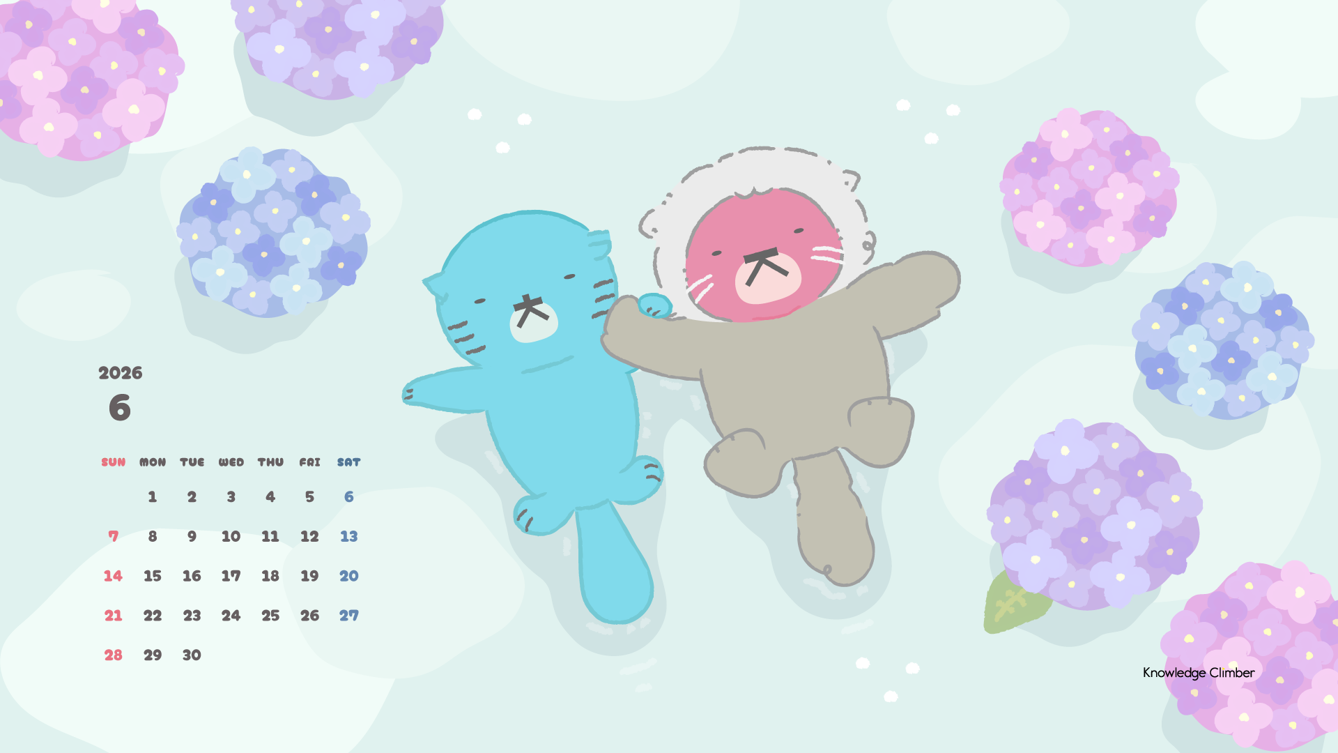 ナレクマちゃん2026年6月カレンダー